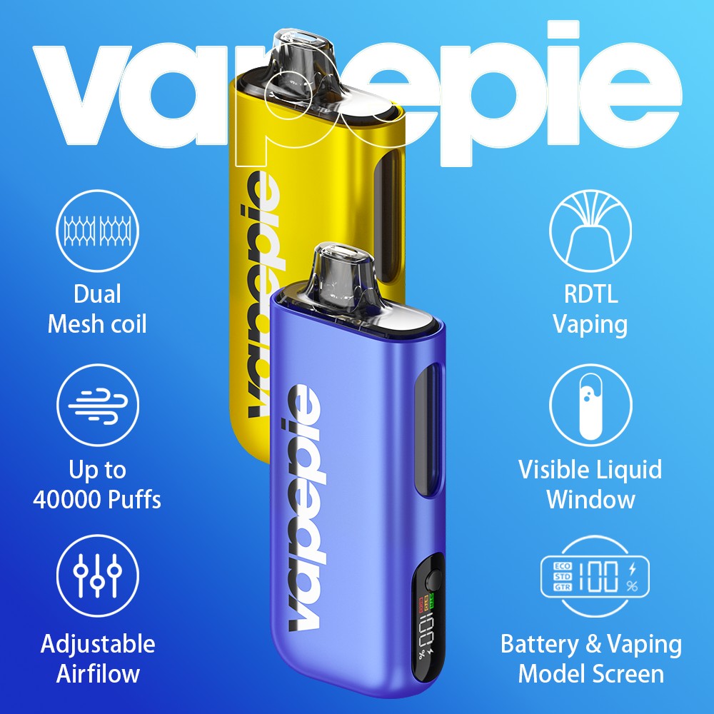 VAPEPIE Max 40000 PUFFS - Prvi ultra tanek vape z visoko zmogljivostjo na svetu
